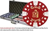 Custom Poker chip Set: Wedding (#5) image & your custom text on both sides of the chips. 500 11.5 gram chip w/case & more.
