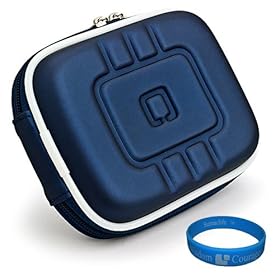 VG EVA Camera Case (Blue) for Fujifilm FinePix F660EXR Point and Shoot Digital Camera + SumacLife TM Wisdom Courage Wristband