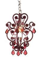 Square Nest Mini Burgundy Chandelier
