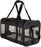 AmazonBasics Black Soft-Sided Pet Carrier - Large
