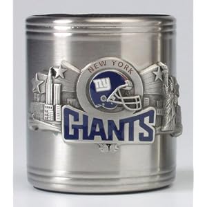 New York Giants Stainless Steel & Pewter Can Cooler