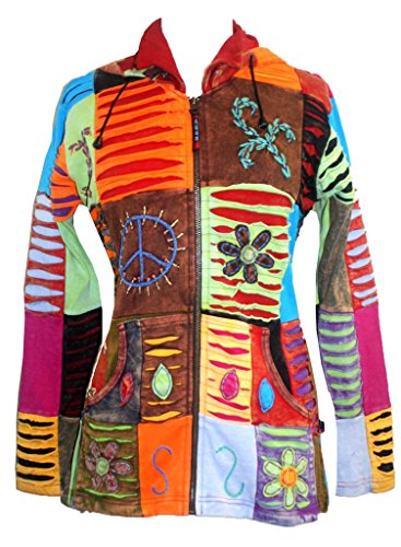 Agan Traders2025 Summer Tie-Dye Patch Embroidered Women's Hoodie Jacket - A Free-Spirited Fashion Women's Zip-Up Hoodie