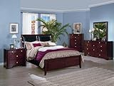 NEW 5pc Sleigh Platform Bedroom Set (Queen Bed+dress+mirror+2 Night Stands) ....