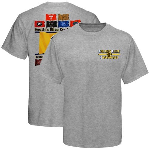 NCAA SEC Gear Ash South's Elite Conference Flags T-shirt