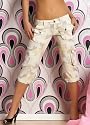 7/8 Camouflage Bermuda Damen Hose grün weiß gelb