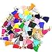 100 pcs Multi-Colors Mini Tiny Handmade Craft Tassels with Golden Jump Ring for Earring Jewelry Accessories and Other DIY Supplies (Mixed)