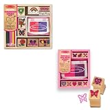 Melissa & Doug Friendship Stamp Set and Butterfly Stamp Set (Set of 2 Items)