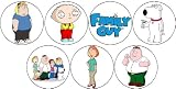 Set of 7 FAMILY GUY 1.25