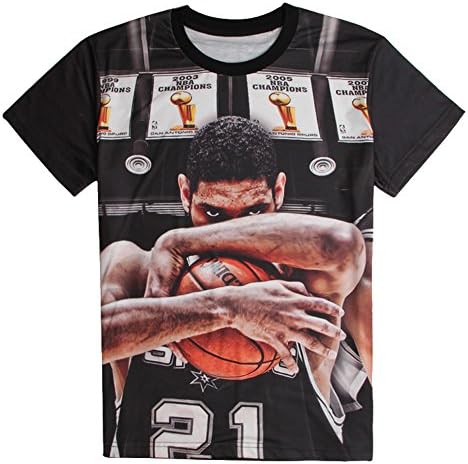 Wish-Ido Men San Antonio Spurs Basketball Nba Gametime Loose T Shirts L