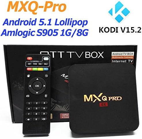 LEMANSTM MXQ Pro smart Android TV Box 1GB/8GB Amlogic S905 Quad Core 64-bit Cortex-A53 HDMI WIFI 4K Full HD 1080P Kodi