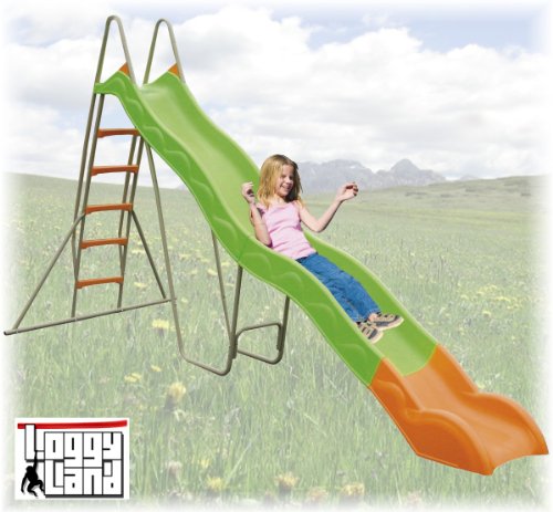 Imagen 2 de LoggyLand - diapositiva de la onda con escalera de 3,80 m de largo - TÜV / GS