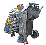 Wonder Wheeler Beach Cart - Easy Roll Ultra Wide Wheels - Silver Mist Frame