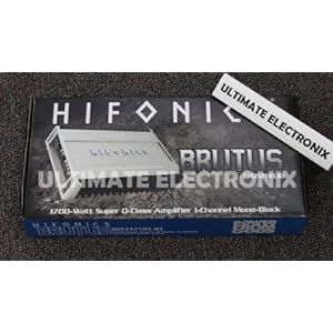 Hifonics Brutus BRZ1700.1D D-Class Mono Block 1 x 600 @ 4 OHMS 1 x 1200 @ 2 OHMS 1 x 1700 @ 1 OHM