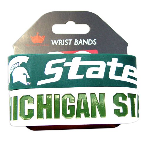 Michigan State Spartans Rubber Wrist Band Set of 2 NCAA Michigan State Spartans Rubber Wrist Band Set of 2 NCAA