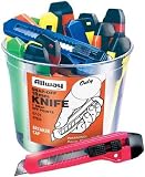 Neon, 7 Point (18mm) Snap Off Knife, 25/bucket, Labelled