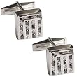 Cufflinks and Studs Set Sterling Silver Black Onyx Gemstone (cflng238)