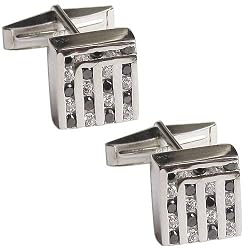 Cufflinks and Studs Set Sterling Silver Black Onyx Gemstone (cflng238)