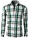 H2H Mens Casual Slim Fit Button Down Shirts Various Styles Check Patterned