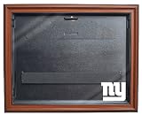 NFL New York Giants Removable Face Jersey Display - Brown with Museum Quality UV Upgrade
