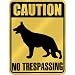 New  Caution : German Shepherd - No Trespassing  Parking Sign Dog