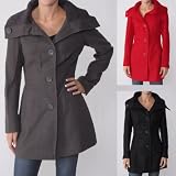 Adi Designs Juniors Ribbed Neck Button Down Coat