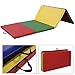 Giantex 4’x8’x2″ PU Gym Folding Panel Exercise Tumbling Pad Gymnastics Mat Multi-Color
