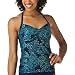 Merona® Women's Paisley Print Tankini Swim Top - Navy/Turquoise/Gold