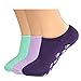 kilofly Non-Skid Soft Cotton Gripper Socks Value Pack, Set of 3 Pairs