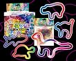 Pack of 12 Rubba Bandz Rubber Bracelets Tie Dye Animal