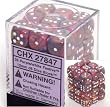 Chessex Festive 12mm d6 Purple w/White Dice Block 36 Dice