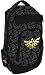 Nintendo Zelda Triforce Logo Back Pack - Gold Black Logo All Over Print Bag
