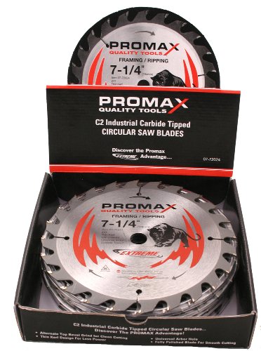 Promax Extreme 07-72024 7-1/4-Inch by 24-Teeth Contractors Saw Blades, 10-Piece per Box