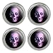 Stereoscopic Skull 3D Metal Craft Sewing Novelty Buttons - Set of 4