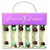 Talisman Designs Stylish Stems Wine and Drink Charms, Art Deco Dark