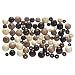 Round Wood Beads, Assorted Sizes, Natural, Tan, Brown, 150 Pc Bag