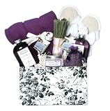 Lavender Lovers Bath & Body Spa Gift Basket - Great Hanukkah, Christmas or Holiday Gift Idea for Her