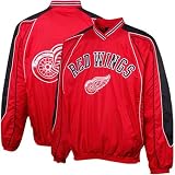 NHL Detroit Red Wings Red Colorblock Pullover Windshirt (X-Large)