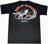 Sons of Anarchy Two Sided SOA Charging Grim Reap T-shirt (Medium, Black)