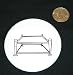 3 button / pin printed with black and white, double, bunk, africa, egypt, wooden, middle east, furniture, bed