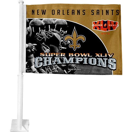 Rico New Orleans Saints Super Bowl XLIV Champions Car Flag Each