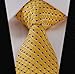 New Classic Black&Gold Striped Tie Woven Jacquard Silk Men's Suits Ties Necktie