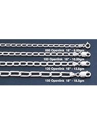 Silverflake -Sterling Silver Open Link Chain - Openlink 120 4.8mm
