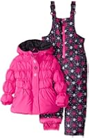 Pink Platinum Little Girls' "Snowflake Row" 2-Piece Snowsuit