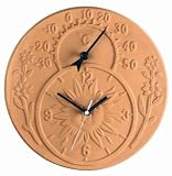 from Gardman Terracotta 30cm Clock & Thermometer - Centigrade Model 17150