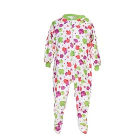 Whiz Girls Baby Girls Sleepwear Mushroom Blanket Footed Pajamas 6M-24M