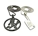 Hatchetman® Within Hatchet & Encircled Hatchetman® Pendant Set in Multi-Tone Box Chain Necklaces