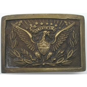 Solid Brass Civil War Army Officer Spread Eagle Belt Buckle