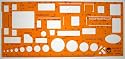 Metric 1:50 Scale Architect Design Drawing Template Stencil - Furniture Layout Symbols for House Interior Planning