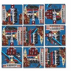 B Dazzle Boston Scramble Squares 9 Piece Puzzle