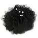Elegant Fishnet Corsage Hair Clip Pin Brooch Clothing Hats Scarf Crystals Black